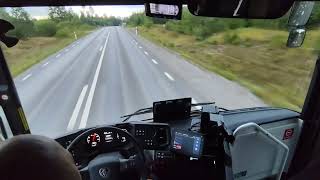 Bus Driving POV | Route 215 Tingsryd - Växjö Via Rävemåla | Scania InterLink