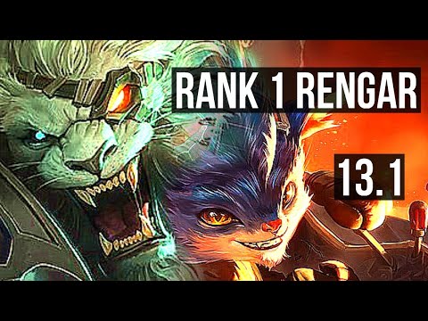 RENGAR vs RUMBLE (TOP) | Rank 1 Rengar, 1/0/6, 500+ games | KR Challenger | 13.1