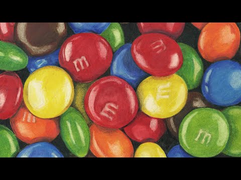 M&M drawing - Colored Pencil (Time Lapse)