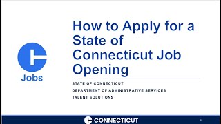 How to Apply for a State of Connecticut Job Opening