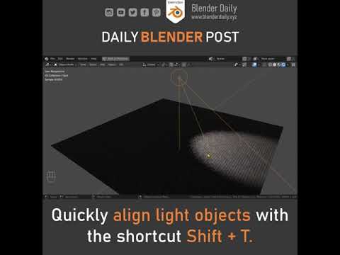How to quickly align Lights in Blender