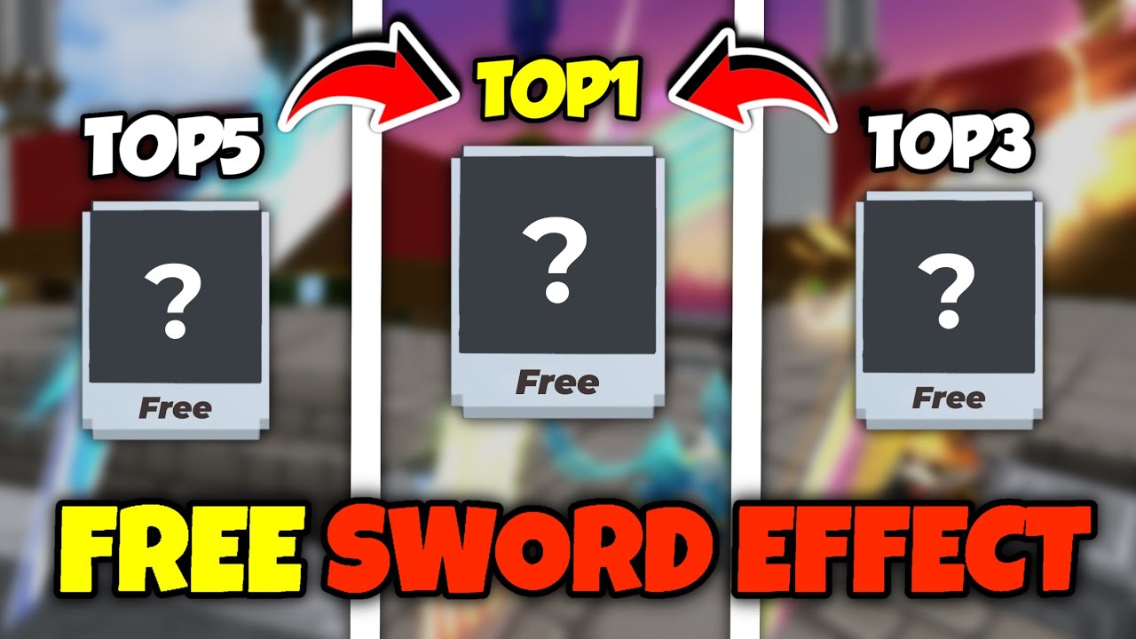 Using TOP5 the Best FREE SWORD EFFECT in BlockmanGo BedWars!!