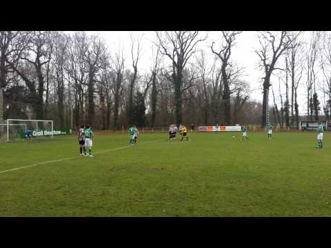 Freistoß Tor Grün Weiß Groß Beuchow -SV Calau