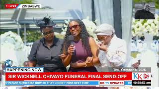 EMOTIONAL: Tsungai, Lulu’s Sister, Speaks at Sir Wicknell Chivayo’s FINAL SEND-OFF
