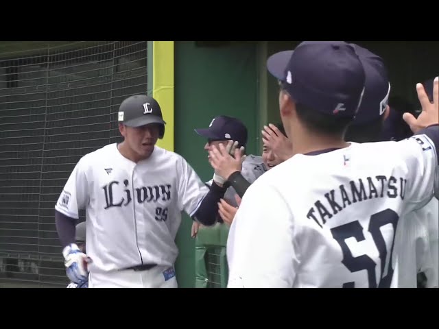 【ファーム】初球を捉えた!! ライオンズ・村田怜音 ホームランですぐさま同点に追いつく!! 2025年5月9日 埼玉西武ライオンズ 対 読売ジャイアンツ