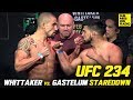 UFC 234: Robert Whittaker Vs. Kelvin Gastelum Weigh-In Staredown