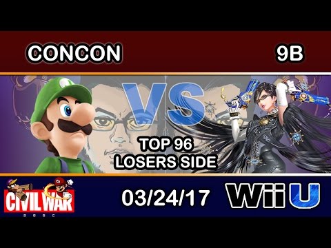 2GGC: Civil War - SS | Mr. ConCon (Luigi) Vs. 9B (Bayonetta) Top 96 Losers Side - Smash Wii U