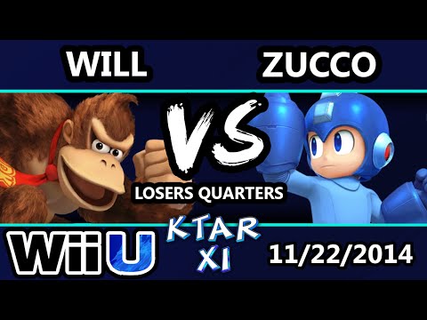 KTAR XI - DKwill (Donkey Kong) Vs. Zucco (Mega Man) - Losers Quarters - Smash Wii U