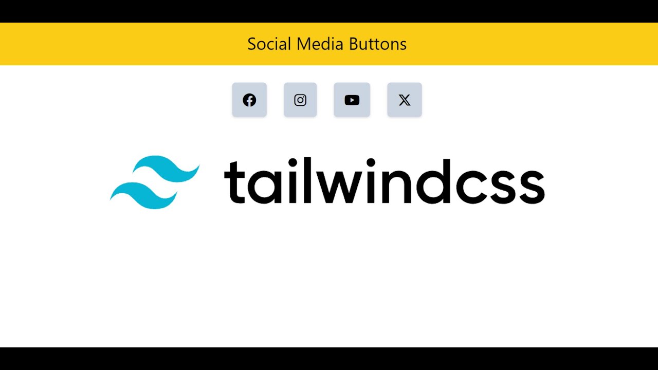 Social Media Button using Tailwind CSS