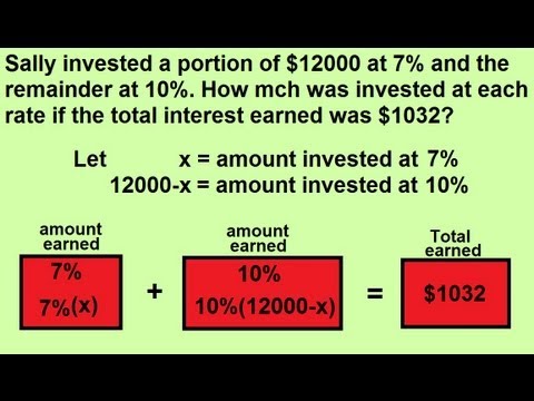 Algebra Word Problems Percentages Part 1 3