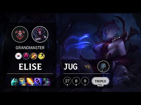 Elise Jungle vs Kindred - KR Grandmaster Patch 11.23
