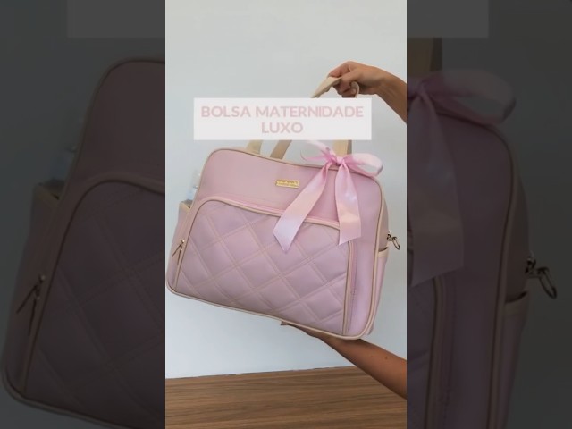 Bolsa maternidade luxo rosa 🎀 #graodegente #maedemenina #gravidademenina #lojadebe