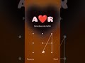 A love R pattern lock ❣️ || A❤R Phone lock || Love status #status