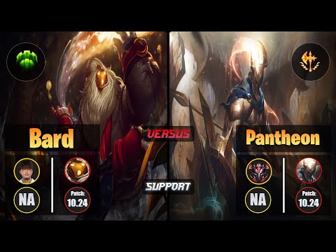 CoreJJ BARD (Support) [Guardian] VS PANTHEON - Grandmaster NA Patch 10.24