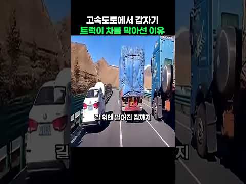 고속도로에서 갑자기 트럭이 차를 막아선 이유