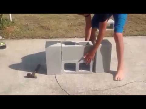 DIY Double Burner Rocket Stove from Fire Bricks / Cinder Blocks. Easy, Cheap Weekend Project