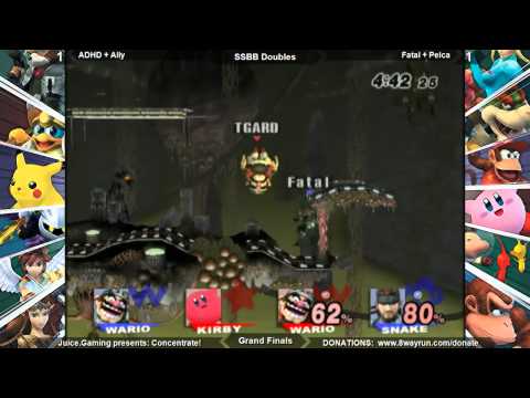 Concentrate #01 - SSBB Doubles GF - ADHD + Ally VS Fatal + Pelca