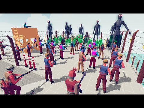 Zombie 100 Units vs Army Soldier - Totally Accurate Battle Simulator TABS