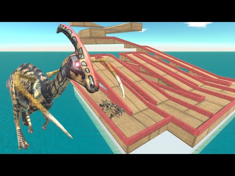 ESCAPE FROM ALIEN PARASAUROLOPHUS - Animal Revolt Battle Simulator