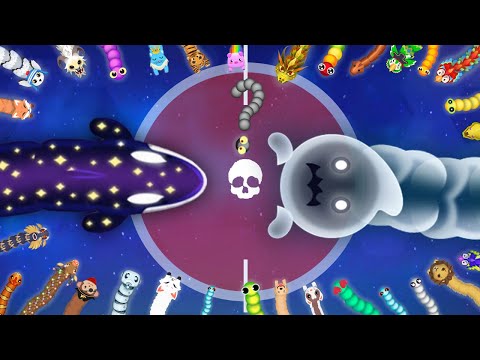 SNAKE.IO 🐍SPATY OMG AMAZING PRO SNAKE GHOST FACE vs EVENT BOSS Epic Worms Best Fun Snakeio Gameplay