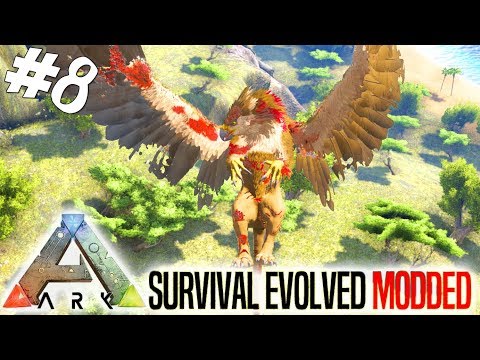 ARK Survival Evolved Dansk Ep 8 - EN MAX LEVEL GRIFFIN! (Modded Ark Extinction Core / Olympus Map)