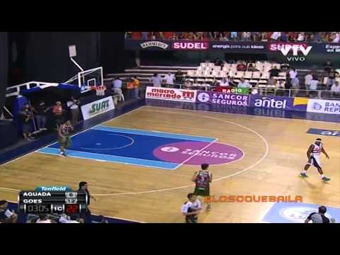 #LUB: Demian Alvarez se la pasa entre las piernas a Rodrigo Trelles, Aguada 68-67 Goes  27/01/2014