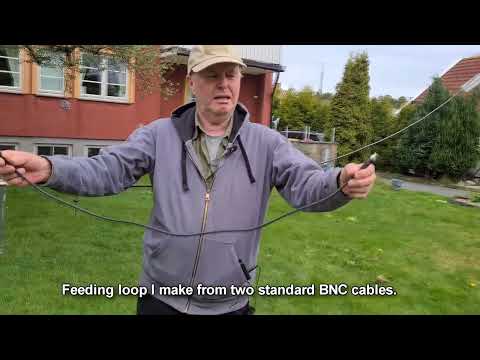 Portable magnetic loop antenna.