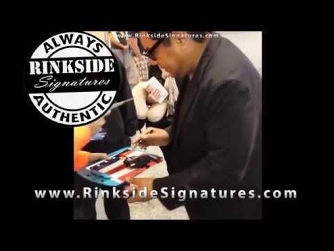 George Lopez signing Autographs for Rinkside Signatures