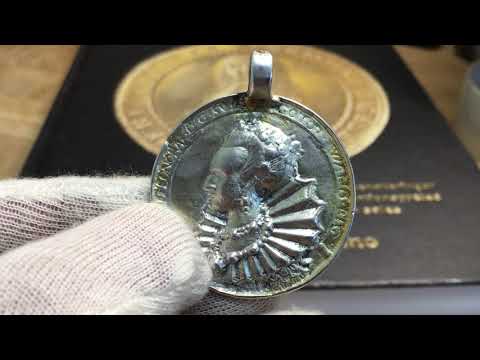 Gustav II Adolf och Maria Eleonora - Minnespenning från 1620-talet - presenteras av Roberto Delzanno