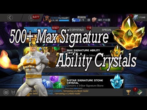 500+ Max Signature Ability Crystals aka "Immortal Iron Fist crystals" - Marvel Contest of Champions