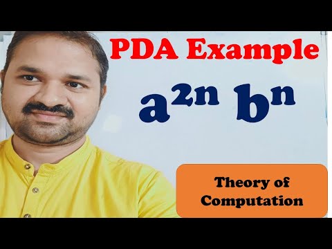 Construct PDA for the language L={a^2n b^n} || Pushdown Automata || TOC || FLAT || Theory of Comp