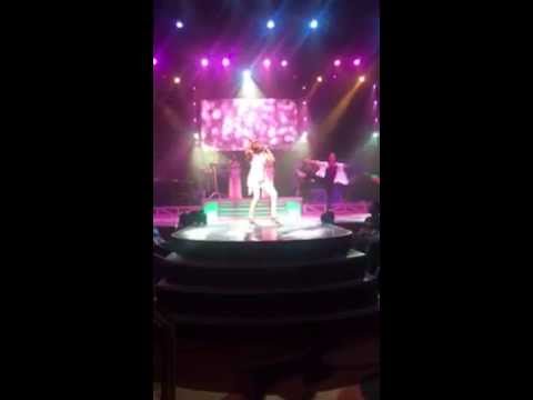 Celine Dion impersonator performs "Im Alive"