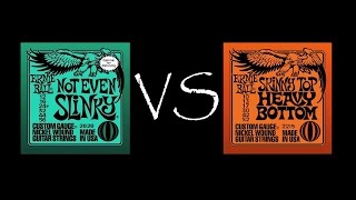 Video thumbnail for Ernie Ball Not Even Slinky VS Skinny Top Heavy Bottom by Inequity Records