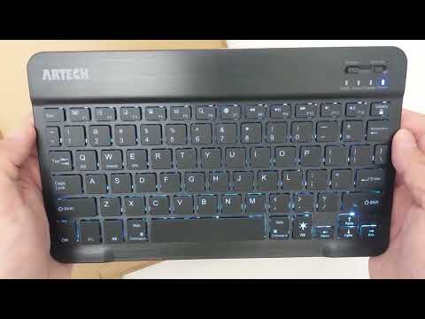 Arteck Universal Backlit 7 Colors Ultra Light Slim Portable Wireless Bluetooth 3 0 Keyboard Review