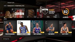 NBA 2K20 Season 1989-1990 Roster Wolves