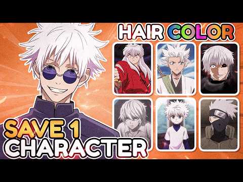 Save 1 MALE ANIME CHARACTER for each HAIR COLOR 🔥