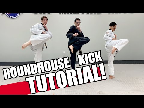 TAEKWONDO ROUND HOUSE KICK TUTORIAL (POWER) (SPEED) (ACCURACY)