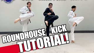 TAEKWONDO ROUND HOUSE KICK TUTORIAL (POWER) (SPEED) (ACCURACY)