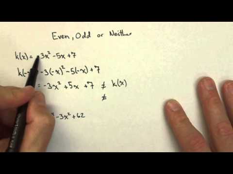 Even Odd or Neither Example