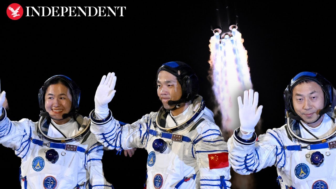 Watch: China launches new crew to its space station as it seeks to expand exploration