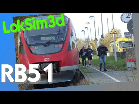 Loksim3d Regionalbahn RB51 - Vergleich Simulation und Realität. Loksim3d Objektbauprojekt Landhandel