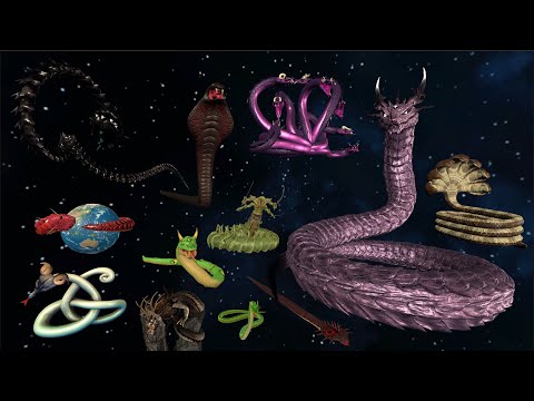 Mythical 3D Snake Monster Size Comparison - Black Dragon Snake Vs Falak Snake