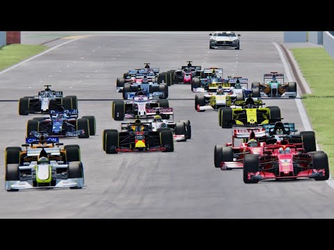 All F1 2018 Cars vs All F1 2009 Cars - Spa