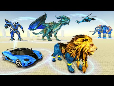 Elephant Vs Lion Robot Game: Android Gameplay