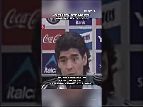 MARADONA zittisce una GIORNALISTA inglese che parla del gol di mano #maradona #calcio #shorts