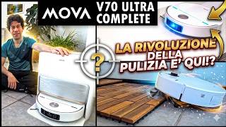 MOVA V70 Ultra Complete: Robot Lavapavimenti con Estensione Mop da Record e 40.000Pa d'Aspirazione!