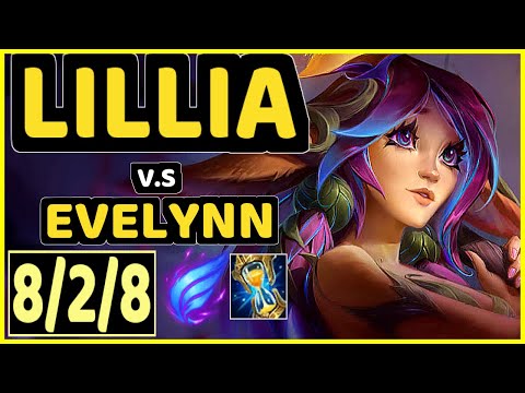 LILLIA vs EVELYNN - 8/2/8 KDA JUNGLE GAMEPLAY - EUW Ranked GRANDMASTER