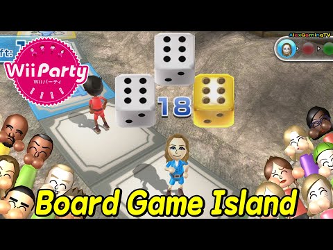 Wii Party Board Game Island gameplay (Master com) Molina vs Sakura vs Yoko vs Lucia | AlexgamingTV