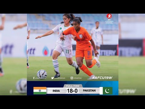 India vs Pakistan [18-0] AFC U-19 Women's Championship match highlight//youth medico