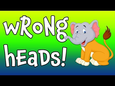 Wrong Heads! Wild Animal Matching Game for Children